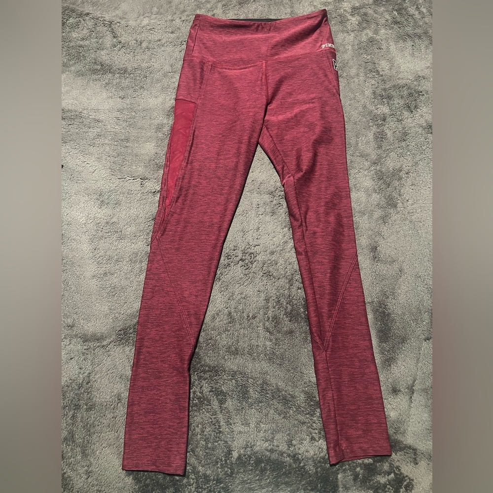 PINK by Victoria Secret leggings small in maroon color